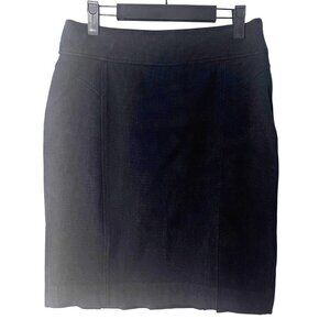 2/$30 Banana Republic Size 6 Womens Black Stretch Skirt Cotton Blend